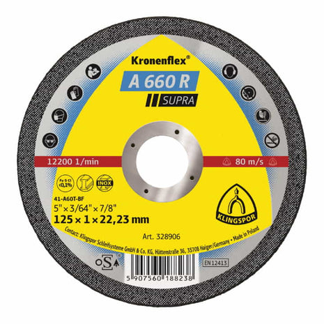 Disco da taglio KLINGSPOR A 660 R Supra D115x1mm diritto ( 4000843411 )