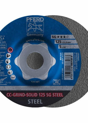 Disco abrasivo PFERD CC-GRIND-SOLID SG STEEL D125xSmm (4000843429)