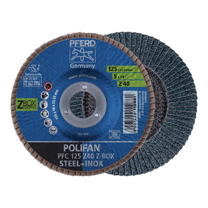 PFERD disco lamellare POLIFAN Z START STEELOX Ø 125 mm grana Z-60 conica ( 4000843629 )
