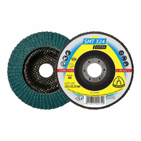 Disco lamellare KLINGSPOR SMT 324 Extra Ø 125 mm grana 40 piatta ( 4000843641 )