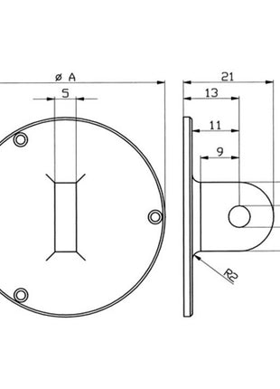 Panel trasero con ojales KÄFER para aro exterior Ø 58 mm (4000851549)