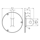 Panel trasero con ojales KÄFER para aro exterior Ø 58 mm (4000851549)