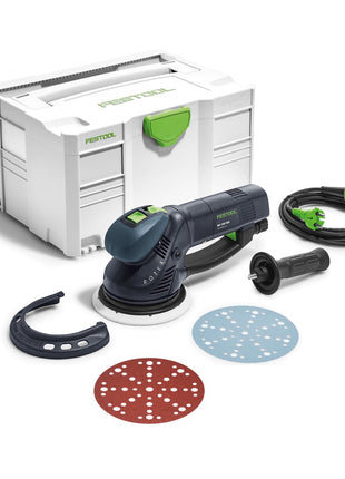 Festool RO 150 FEQ-Plus ROTEX Getriebe Exzenterschleifer 720W 5mm Hub ( 571805 ) im Systainer + 50x Schleifscheiben P150 - Toolbrothers