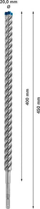 Taladro percutor BOSCH Expert SDS-7X Ø 20,0 mm longitud útil 400 mm longitud 450 mm (4000909490)