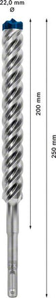 Trapano a percussione BOSCH Expert SDS-7X Ø 22,0 mm lavoro l.200 mm l.250 mm ( 4000909491 )