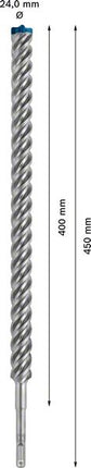 Trapano a percussione BOSCH Expert SDS-7X Ø 24,0 mm lavoro l.400 mm l.450 mm ( 4000909493 )