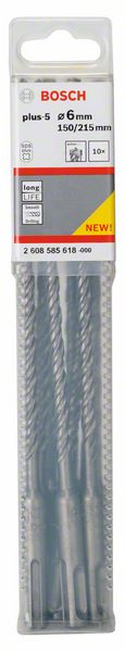 Trapano a percussione BOSCH Plus-5 Ø 6,0 mm lunghezza di lavoro 150 mm lunghezza 210 mm ( 4000909865 )