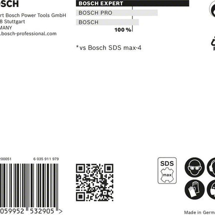 BOSCH Hammerbohrer Expert SDS max-8X Ø 16 mm Arbeits-L.600 mm L.740 mm ( 4000909897 )