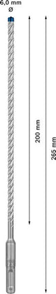 Wiertarka udarowa BOSCH Expert SDS-7X Ø 6,0 mm długość robocza 200 mm 265 mm ( 4000909929 )