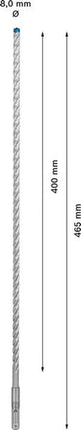 BOSCH Hammerbohrer Expert SDS-7X Ø 8,0 mm Arbeits-L.400 mm L.465 mm ( 4000909940 )