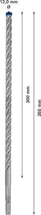 BOSCH Młotowiertarka Expert SDS-7X Ø 12,0 mm Długość robocza 300 mm Długość 365 mm ( 4000909952 )