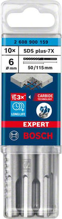 Wiertarka udarowa BOSCH Expert SDS-7X Ø 6 mm długość robocza 50 mm długość 115 mm ( 4000909969 )