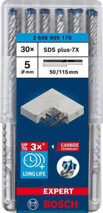 BOSCH Foret marteau Expert SDS-7X D. 5 mm L.50 mm L.115 mm ( 4000909984 )