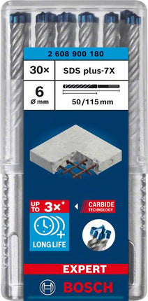 Wiertarka udarowa BOSCH Expert SDS-7X Ø 6 mm długość robocza 50 mm długość 115 mm ( 4000909986 )