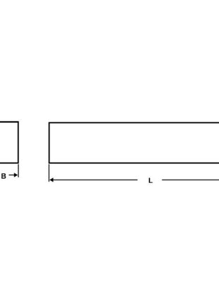 WILKE giratorio DIN 4964 forma D rectangular ancho 20 mm x alto 5 mm (4118420133)