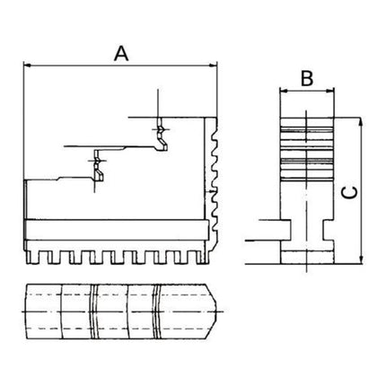 Set di ganasce per trapano RÖHM per mandrino Ø 160 mm ( 4121268160 )