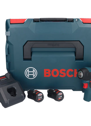 Bosch GDS 12V-115 Professional Akku Drehschlagschrauber 12 V 115 Nm 3/8" Brushless ( 06019E0103 ) + 2x Akku 3,0 Ah + Ladegerät + L-Boxx - Toolbrothers