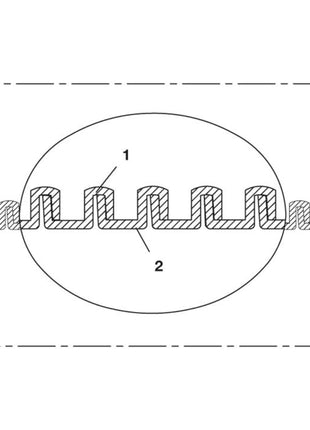 NORRES Saugschlauch EVA 373 AS Innen-Ø 38 mm ( 4501400686 )