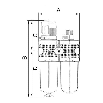 Unità di manutenzione RIEGLER MULTIFIX filettatura G 3/8 ″ semiautomatica ( 4588881036 )