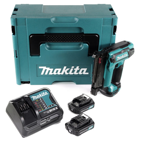 Makita PT 354 DSAJ 10,8 V Akku Stiftnagler im Makpac + 2 x 2,0 Ah Akku + Ladegerät - Toolbrothers