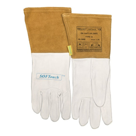 Guantes de soldadura WELDAS talla M (8.5) natural/naranja (4702005016)