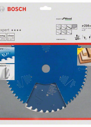 BOSCH Kreissägeblatt Expert for Wood Außen-Ø 216 mm Zähnezahl 40 WZ ( 8000342089 )