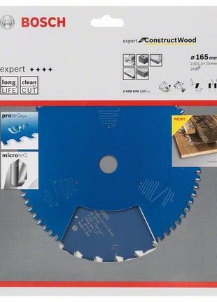 BOSCH Kreissägeblatt Außen-Ø 165 mm Zähnezahl 24 WZ ( 8000342207 )