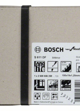 BOSCH Säbelsägeblatt S 611 DF Länge 150 mm Breite 19 mm ( 8000343747 )