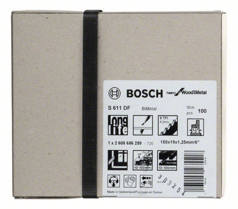 BOSCH Reciprocating saw blade S 611 DF Length 150 mm Width 19 mm ( 8000343747 )