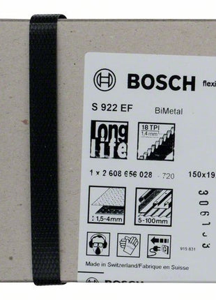 BOSCH Brzeszczot do piły szablastej S 922 EF Długość 150 mm Szerokość 19 mm ( 8000343780 )