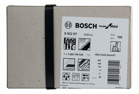 BOSCH Lame de scie sabre S 922 EF longueur 150 mm largeur 19 mm ( 8000343780 )