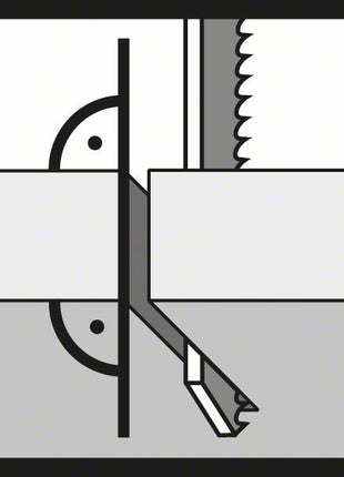 Brzeszczot do wyrzynarki BOSCH T 1044 DP Precision for Wood L.250mm podziałka zębów 4mm ( 8000346003 )