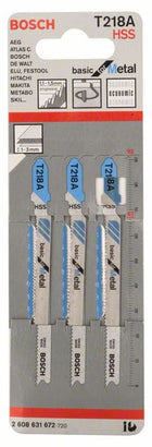 BOSCH Stichsägeblatt T 218 A Basic for Metal L.92mm Zahnteilung 1,1-1,5mm ( 8000346077 )