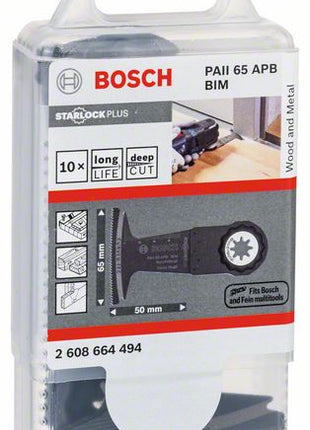 BOSCH Brzeszczot do cięcia wgłębnego PAII 65 APB Szerokość 65 mm Głębokość wgłębiania 50 mm ( 8000346241 )