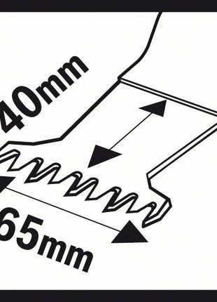 Brzeszczot do cięcia wgłębnego BOSCH AII 65 BSPB Szerokość 65 mm Głębokość cięcia wgłębnego 40 mm ( 8000346258 )