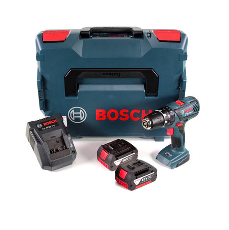 Bosch GSB 18-2-Li Plus Professional 18 V Akku Schlagbohrschrauber in L-Boxx mit 2x GBA 3,0 Ah Akku + Ladegerät ( 0615990J28 ) - Toolbrothers