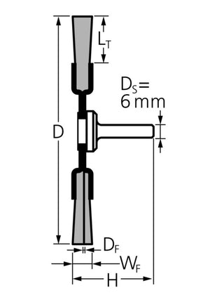 PFERD szczotka okrągła RBU INOX Ø 40 mm grubość drutu 0,2 mm ( 8000433038 )