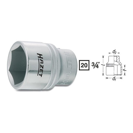 HAZET Steckschlüsseleinsatz 1000 3/4 ″ 6-kant ( 8000466301 )