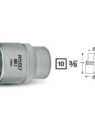 HAZET Steckschlüsseleinsatz 880Z 3/8 ″ 12-kant ( 8000466593 )