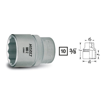 HAZET Steckschlüsseleinsatz 880Z 3/8 ″ 12-kant ( 8000466597 )