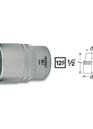 HAZET Steckschlüsseleinsatz 900Z 1/2 ″ 12-kant ( 8000466649 )