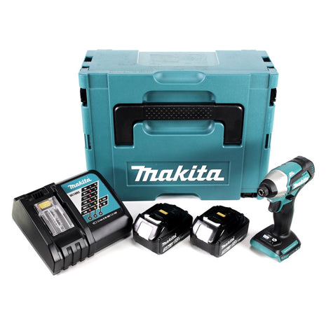 Makita DTD 155 RFJ Akku Schlagschrauber 18 V 140 Nm 1/4" Brushless + 2x Akku 3,0 Ah + Ladegerät + Makpac - Toolbrothers