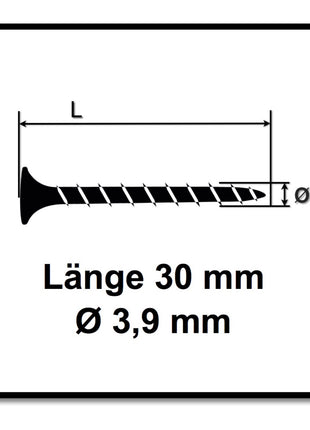 Technofast HBGF3930TE 5000 x Schnellbauschrauben Magazinschrauben 3,9 x 30 PH2 Grobgewinde - Toolbrothers