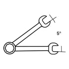 STAHLWILLE Klucz płasko-oczkowy 17F Szerokość między płaskownikami 13 mm Długość 182 mm ( 8000755556 )