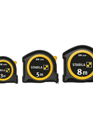 Mètre à ruban de poche STABILA BM 100 Longueur 5 m Largeur 19 mm mm/mm ( 8000911832 )