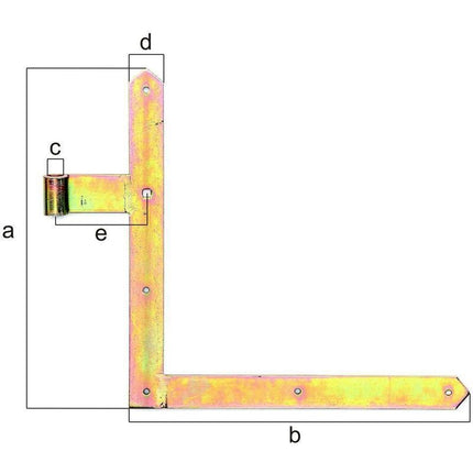 Cerniera angolare per cancello GAH 400x600x40x105mm ( 8001514105 )