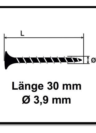 SENCO DS 5550 18V DuraSpin Magazin Schrauber ( 7W2001N ) mit 2x 3,0 Ah Akkus, Ladegerät und 5000x Grobgewinde Schrauben 3,9x30 - Toolbrothers