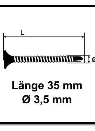 SENCO DS 5550 18V DuraSpin Magazin Schrauber ( 7W2001N ) mit 2x 3,0 Ah Akkus, Ladegerät und 5000x Teks Feingewinde Schrauben 3,5x35 - Toolbrothers