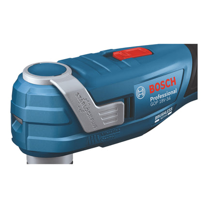 Bosch GOP 18V-34 Multi Cutter professionale a batteria 18 V Starlock Plus ( 06018G2002 ) + 17 accessori + L-Boxx - senza batteria, senza caricabatterie