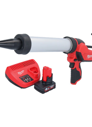 Milwaukee M12 PCG/400A-601 Akku Kartuschenpistole 12 V 400 ml + 1x Akku 6,0 Ah + Ladegerät